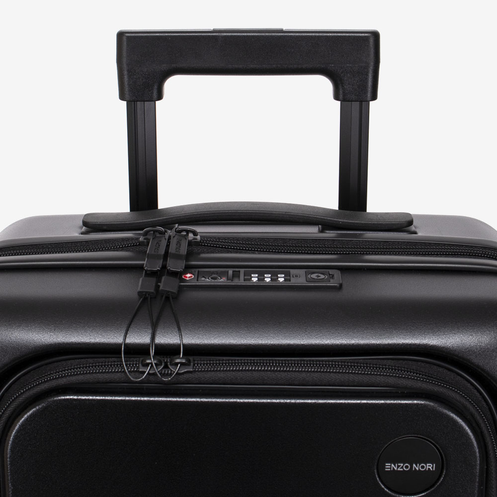 CarryOn With Laptop Compartment ENZO NORI SYDNEY2 55 cm Polycarbonate Black